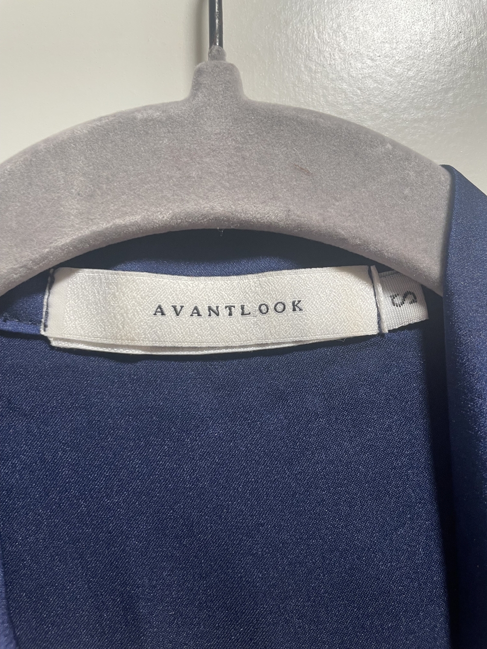 Avantlook Women's Dark Navy Satin Dress Size S